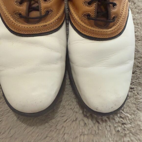 FootJoy Contour Series Golf Shoes Men’s Size 11W Brown & White‎ Leather Cleats